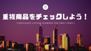 Duplicate Listing Scanner for eBay items